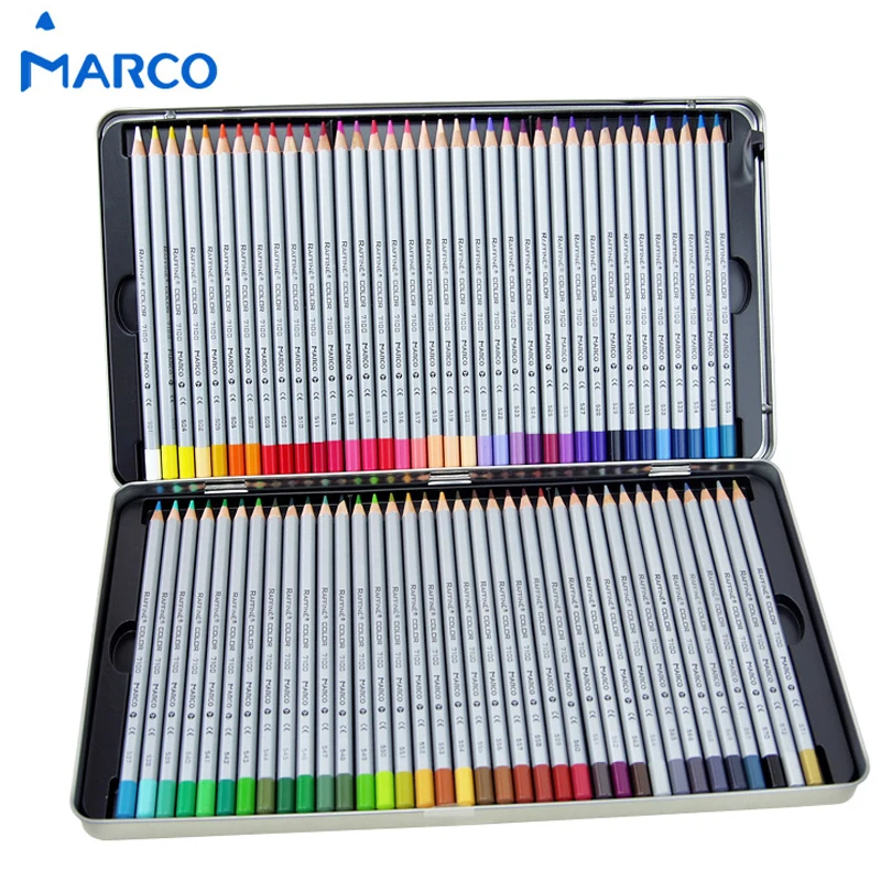 

Marco Raffine Fine Art Oil Colored Pencil 24 /36/ 48/ 72 Colors Lapis De Cor Drawing Painting Sketches Tin Box School Supplies