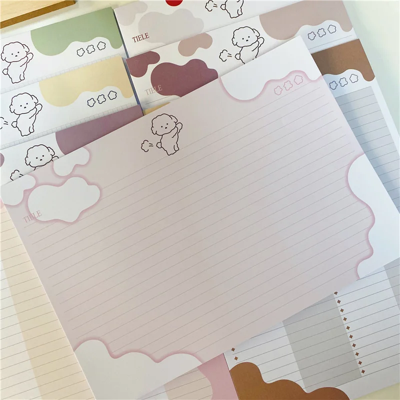 Cartoon Cute Fart Dog Memo Pad B5 Korean Ins Student Notebook Learning paper diary Kawaii Word Book 30 Sheets School Stationery