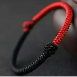 Male and female braided rope transit red rope bracelet hand-woven diamond knot simple girlfriend small hand rope