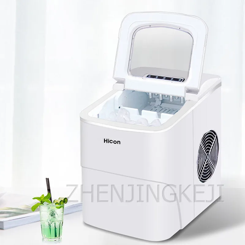 Ice Maker Machine Household Appliances Small 16KG/24H Milk Tea Shop 220V Frozen Appliances Commercial Automatic Ice Cube Maker