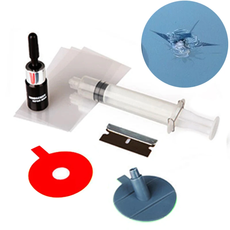 

DIY Car Windshield Repair Kit Tools Auto Glass Windscreen Repair Set Give Door Handle Protective Decorative Stickers