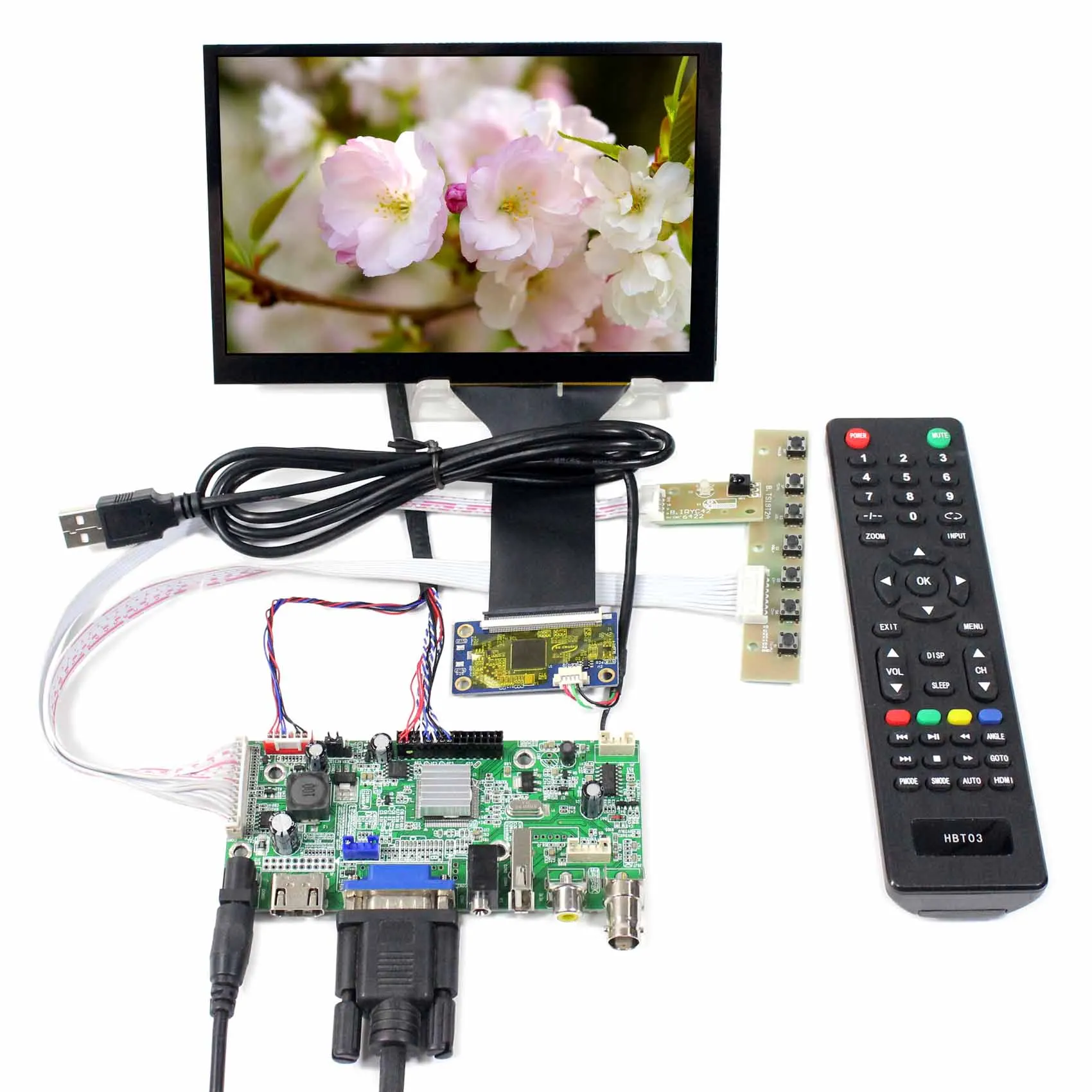 

HD MI VGA AV USB LCD Controller Board 7" 1280X800 Capacitive Touch LCD Screen