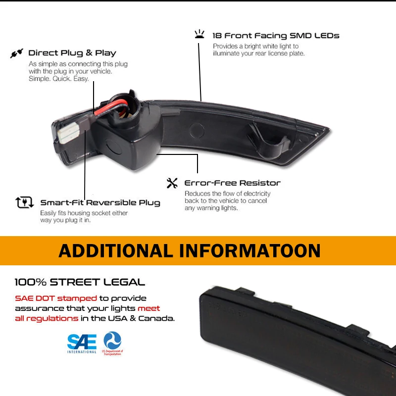 Dynamic Turn Signal Light LED Side Rearview Mirror Sequential Indicator Blinker Lamp For Ford Focus 2 3 Mk2 Mk3 Mondeo Mk4 EU view 2