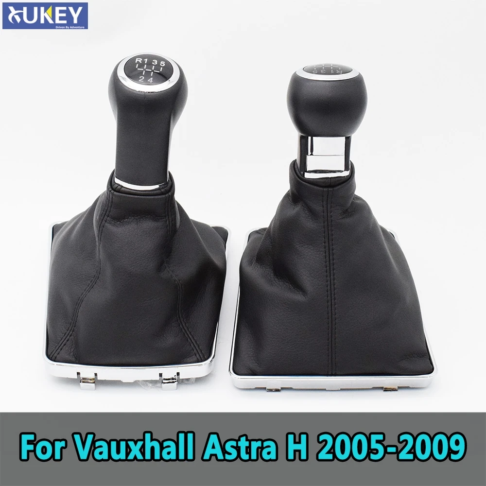 5/6 Speed Car Gear Shift Knob With Leather Boot Cover For Opel/Vauxhall Astra H 2005 2006 2007 2008 2009