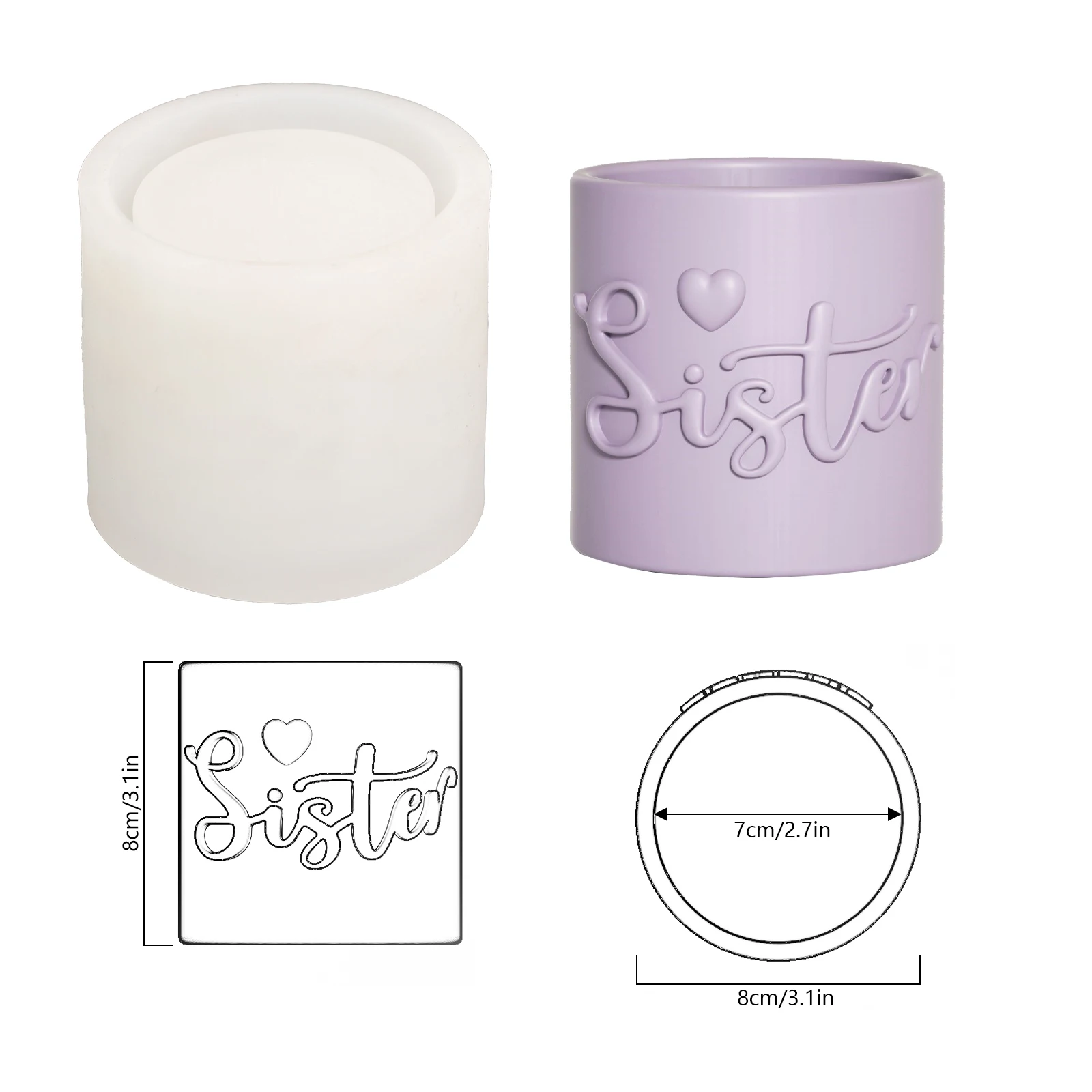 Moule Silicone Pot De Fleurs Succulentes & Ciment – Avec Plateau – Idéal Bougies & Déco DIY