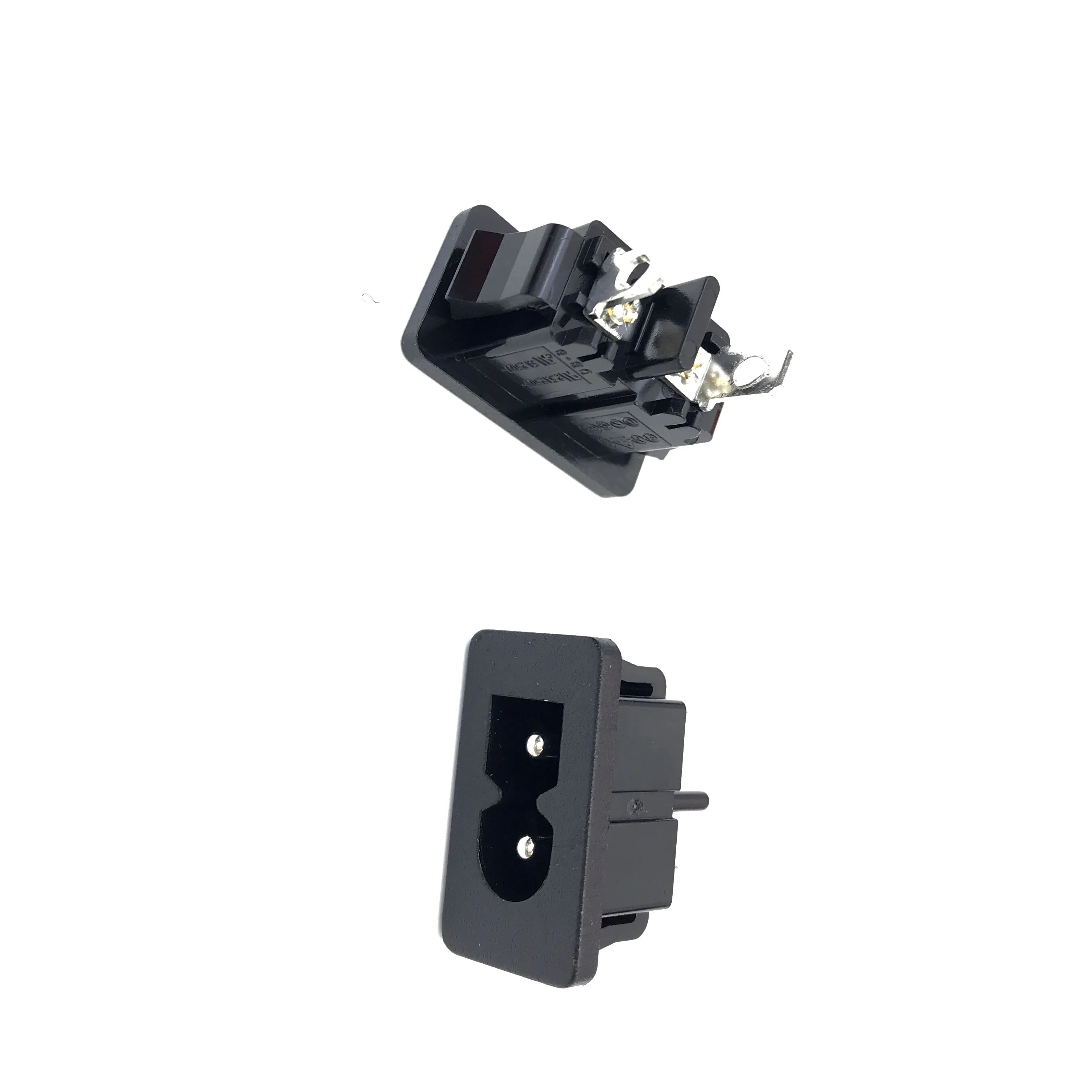 

10Pcs Black Male Plug IEC320 C8 Power Socket Connector AC 250V 2.5A 2Pin