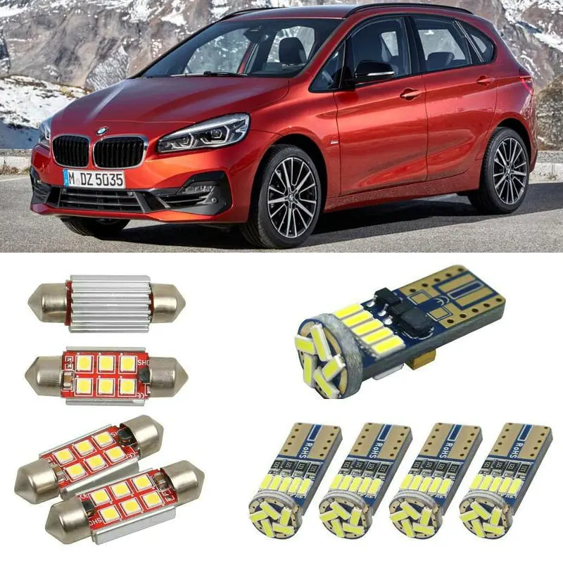 

Внутренние светодиодные Автомобильные фары для BMW 2 active tourer f45 hatchbac купольные лампы для чтения для автомобилей без ошибок светильник номерно...