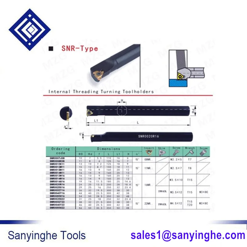 SNR0016Q16 CNC ภายในเครื่องมือสำหรับใบมีดซีเอ็นซีเครื่องกลึงเครื่องมือ