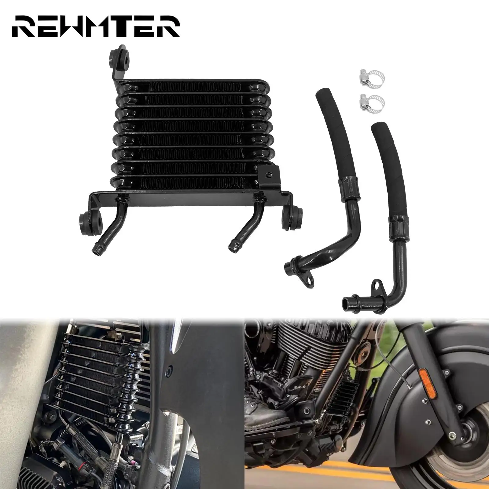 

Motorcycle Oil Cooler Radiator Black Cooling Device For Indian Chief Dark Horse 2020 Chief Classic 2016-2018 Springfield 2021