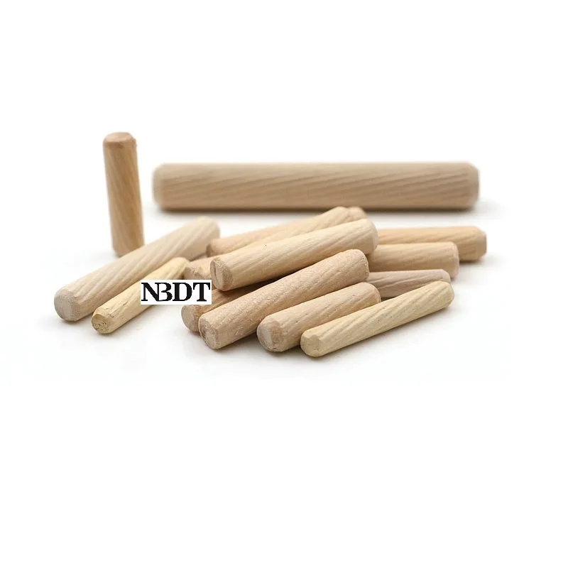 

500Pcs/Lot Twisted Groove Wood Dowel For Furniture Cabinet Cupboard Wooden Craft Dowel M6 8 10mm