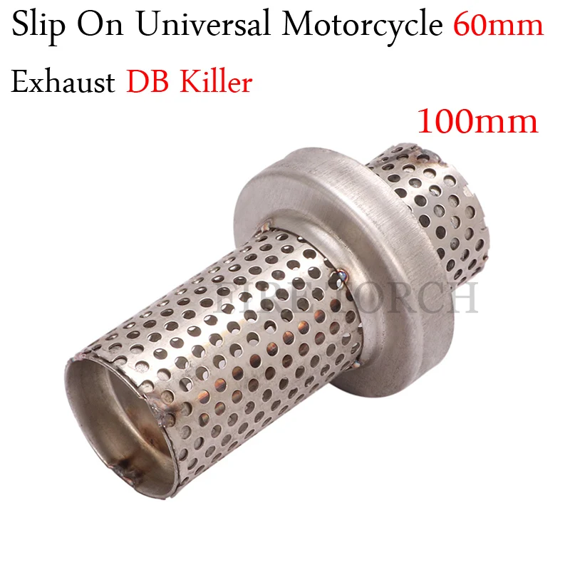 51mm-60mm Inlet  Universal Motorcycle Racing Exhaust Muffler Escape Removable DB Killer Silencer Noise Sound Mesh