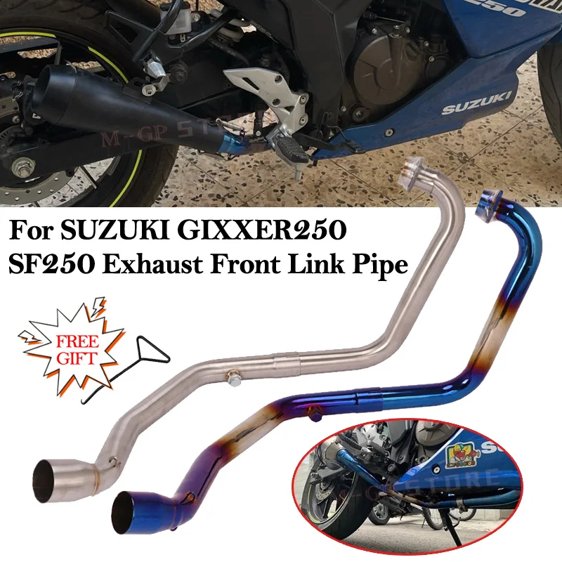 

50.5MM Slip On Motorcycle Exhaust Escape Moto Muffler Bike Tube Modified Front Link Pipe For SUZUKI Gixxer 250 GIXXER250 SF250