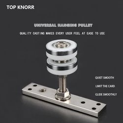 Universal Hanging Wheel Folding Door Hanging Wheel Hanging Rail Track Sliding Door Pulley Partition Sliding Door Guide Rail