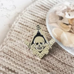 Masonic Lapel Pins Freemasonry Badge Mason Freemason skull Skeleton BLM1 size 2.4*2.5cm Exquisite men's business accessories