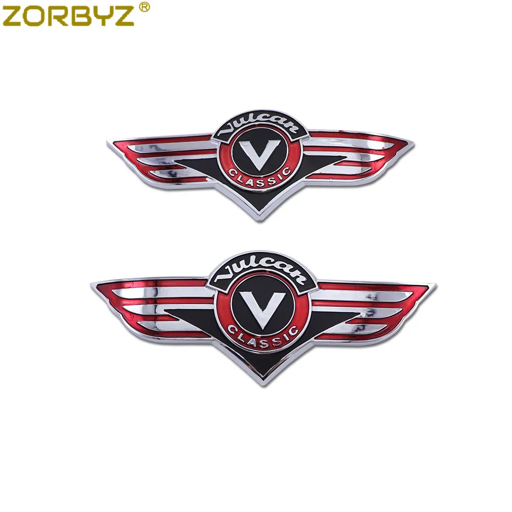 ZORBYZ 2x Motorcycle Fuel Gas Tank Badge Emblem Decal Stickers For Kawasaki Vulcan VN Classic VN400 VN500 VN1500