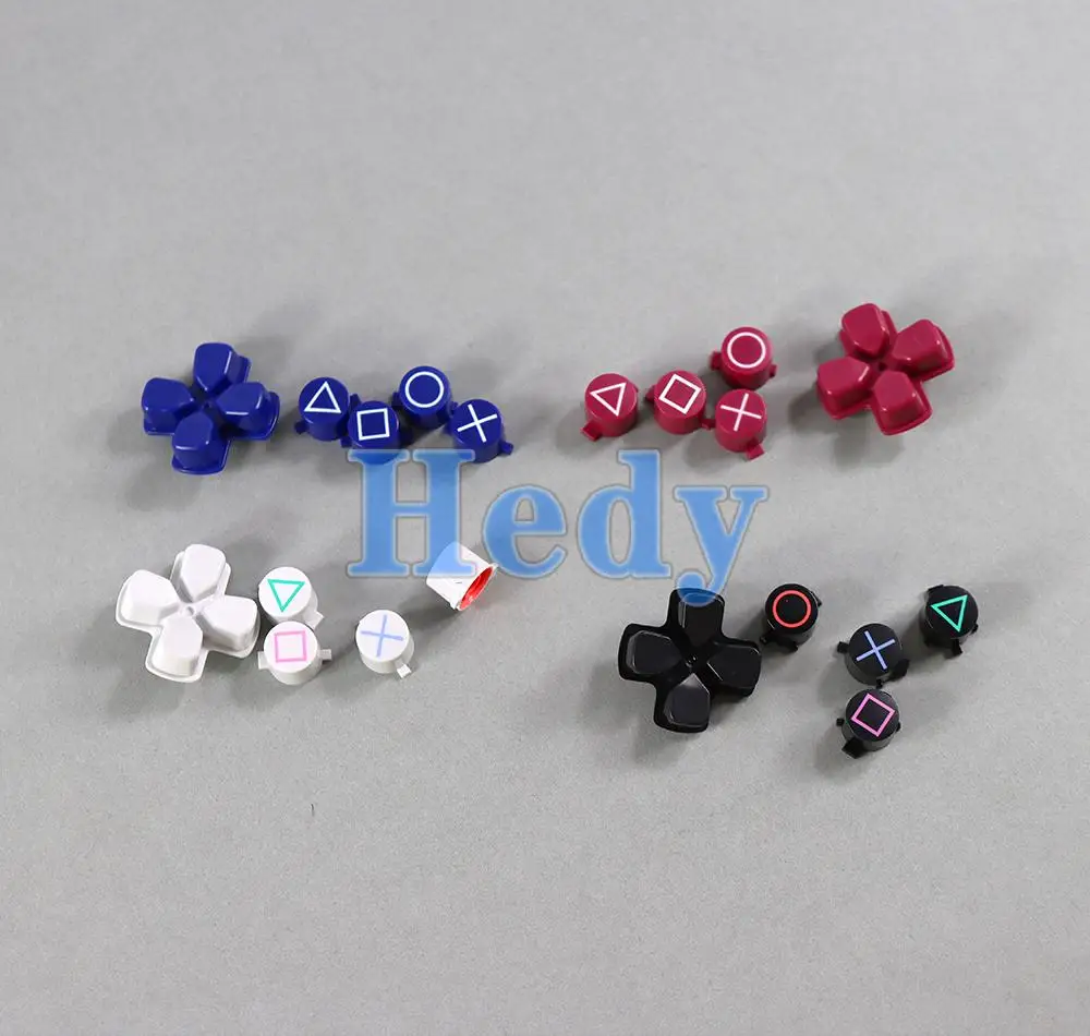 1ชุดคุณภาพสูงเปลี่ยนพลาสติกปุ่ม ABXY สำหรับ Dualshock4 Slim Pro Controller สำหรับ PS4ควบคุม Pad Cross