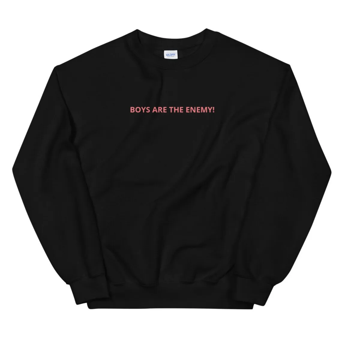 

Sugarbaby Boys Are the Enemy Funny Graphic Sweatshirt Long Sleeved Fashion Spring Jumper Women Cotton Sweater Casual Outfit