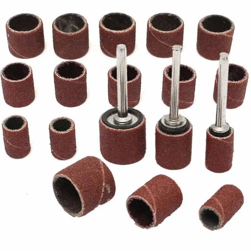 132Pcs 1/2 "3/8" Gemengde Drum Doorn & Schuren Drum Mouwen Voor Rotary Tool Worden