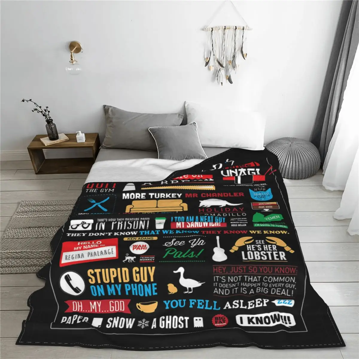 Friends Central Perk TV Blanket Fleece Cartoon American Lightweight Throw Blankets for Bedroom Sofa Bedroom Quilt