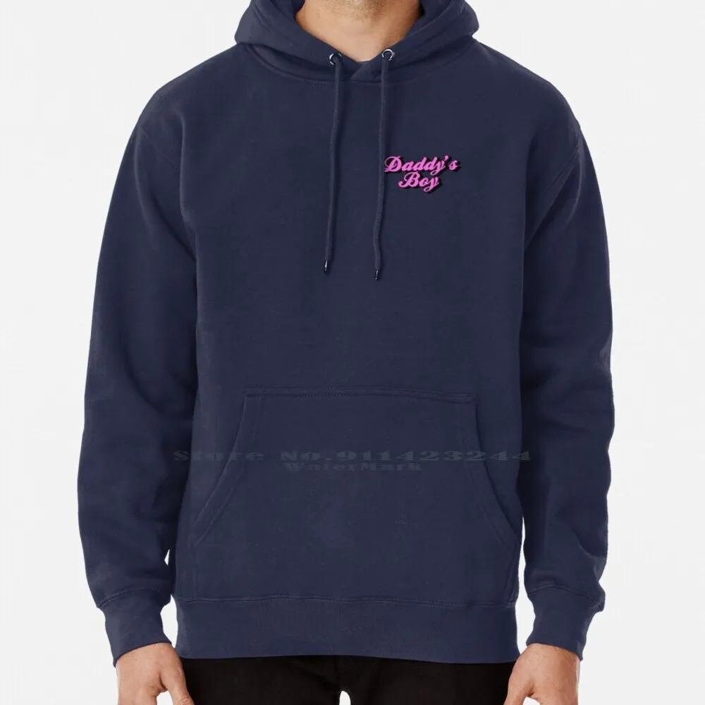 Daddy's Boy Logo-Pink Hoodie Sweater 6xl Cotton Daddys Boy Zaddy Sexy Daddy Lgbt Gay Daddy Issues Funny Dick Women Teenage Big