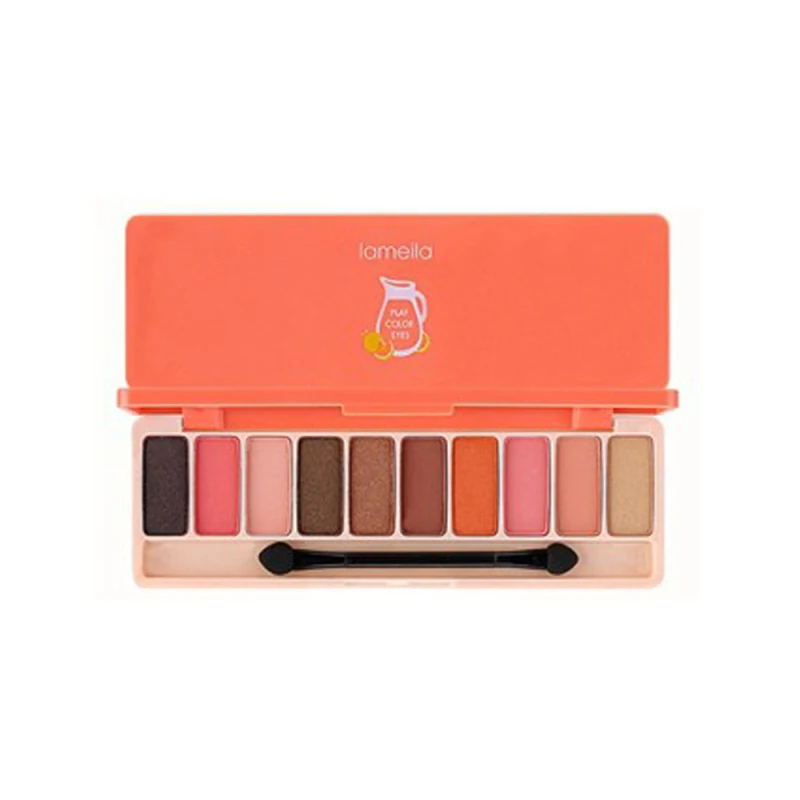 لوحة ظلال عيون من لاميلا مكونة من 10 ألوان، لوحة ظلال عيون عارية غير لامعة تدوم طويلاً، قرص ظلال عيون بيرليسسينت يوميًا T0960