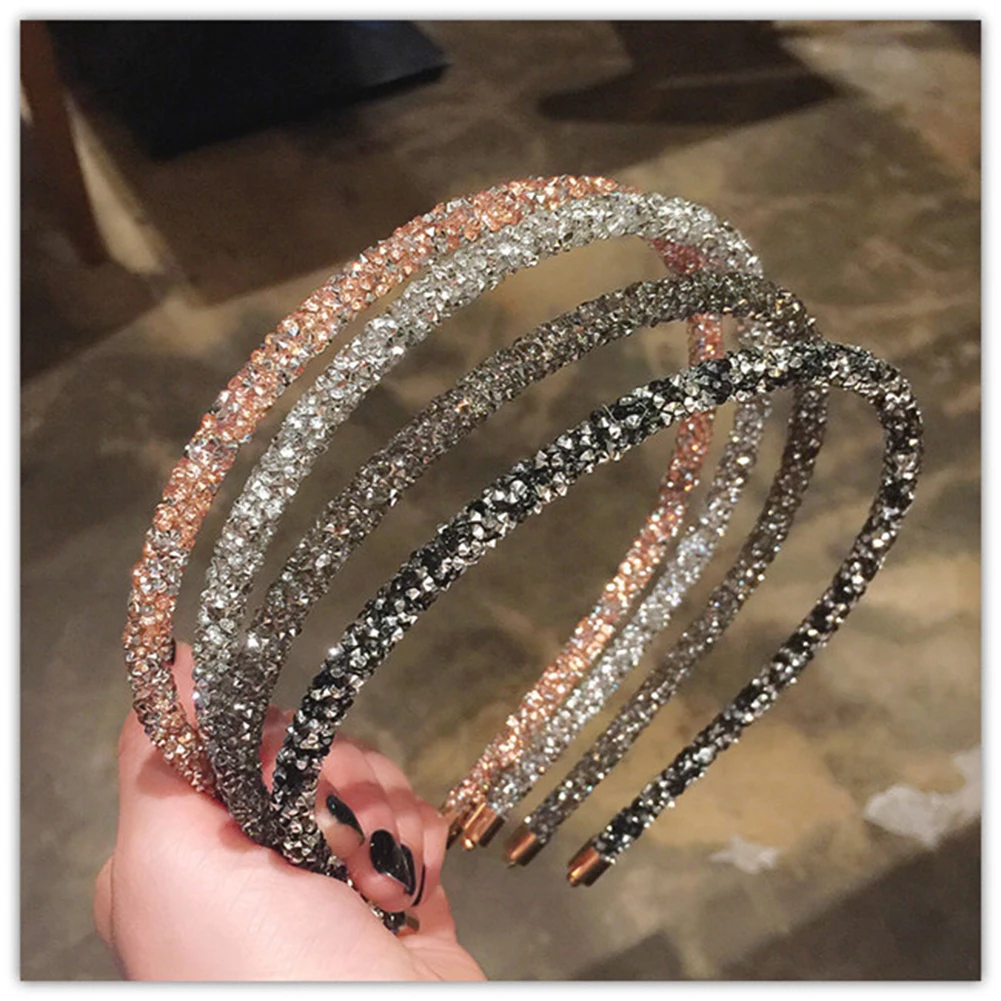 Crystal Beaded Hair Band 2020 Fashion Headwear Girl Women Handmade Hair Accessories Headwear Pearl Flower Headband