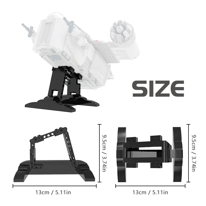 The MOC Stand (Only Bracket) Resistance Interceptor Fighter 75292 75281 Display Stand Building Blocks Bricks DIY Toy