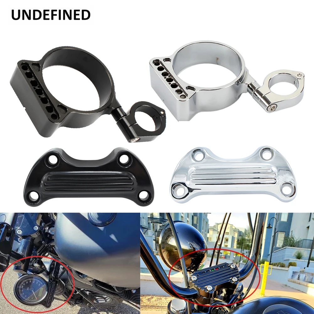 

Motorcycle Speedometer Side Mount Relocation Bracket Cover W/ Handlebar Top Clamps For Harley Sportster 883 XL1200 1993-2015