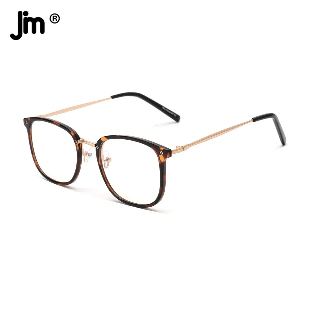 JM Ultralight Blue Light Blocking Glasses for Women Vintage Square Gaming Computer Anti Blue Ray Protective Eyeglasses
