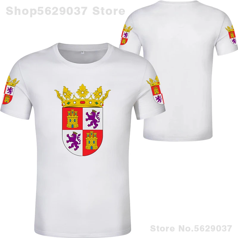 Castilla Y Leon Shirt Free Custom Made Name Number Valladolid T-Shirt Print Flag Word Salamanca Burgos Zamora Spanish 00 Clothes