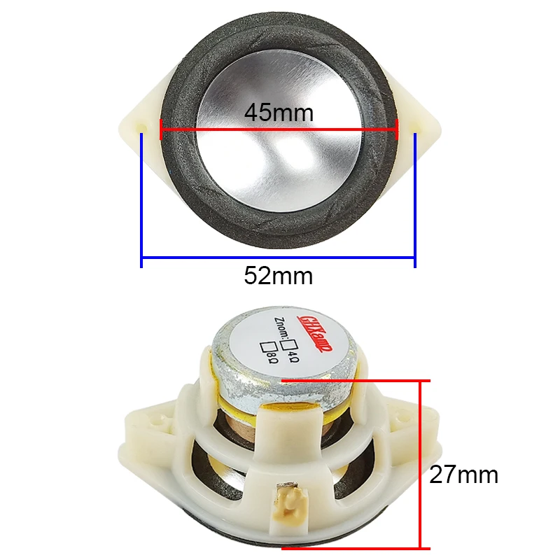 GHXAMP 1.5 inch 4ohm 5W full range speaker Long stroke Magnesium Aluminum cone Neodymium Desktop MINI Speaker Diy 2pc