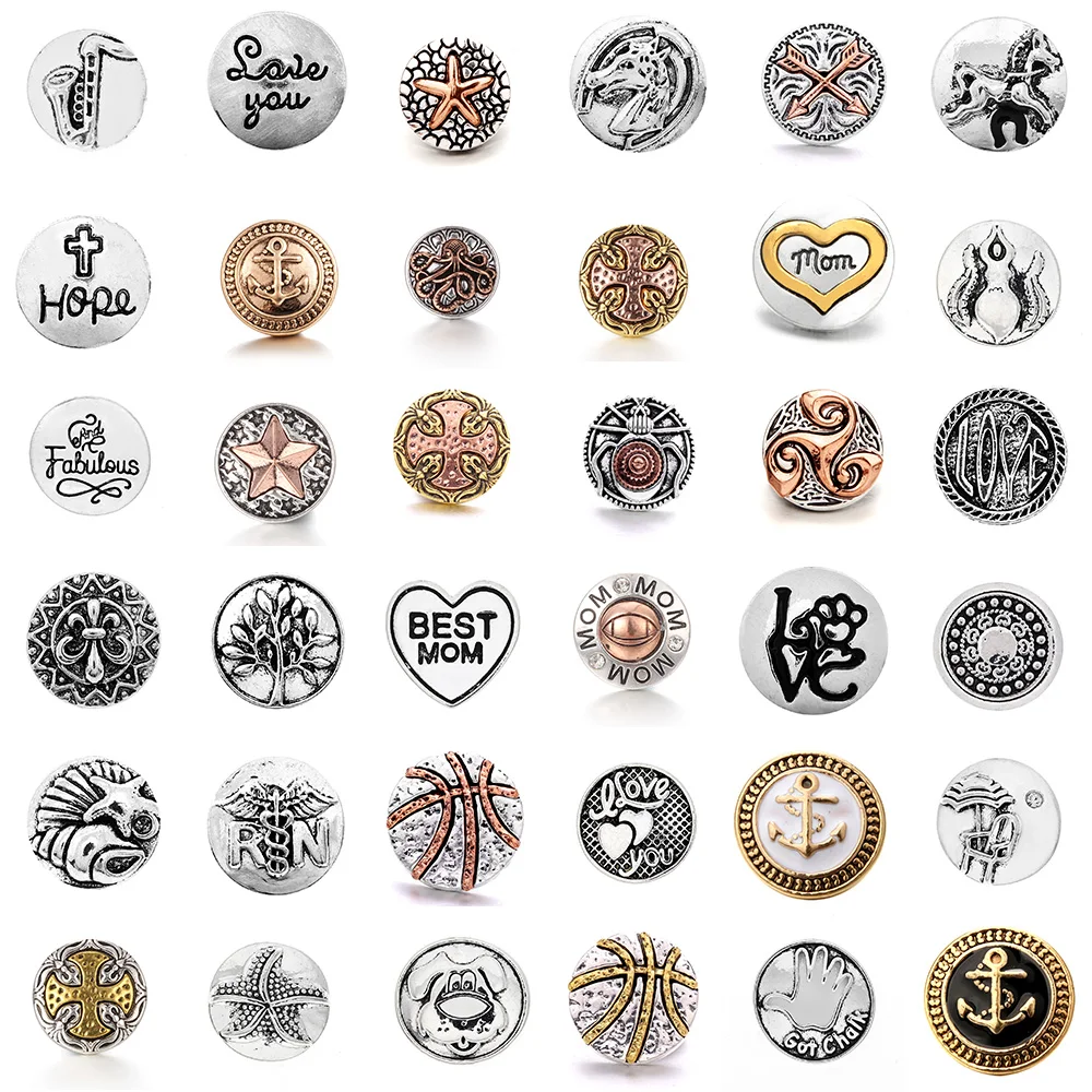 5pcs/lot New White Snap Jewelry 18mm Snap Buttons Animal Owl Butterfly Elephant Ginger Button Charm Women Fit Snap Bracelet