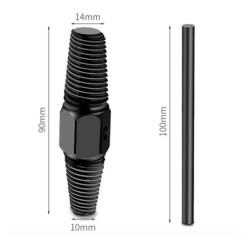 Universal quebrado Wire Extractor Faucet Double-head Triangle Valve Tap Screw Extractor Pipe Valve Tap Broken Wires Screws