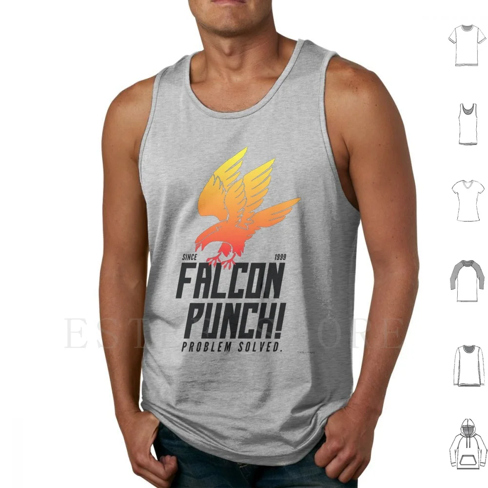 Falcon Punch! Tank Tops Vest Sleeveless Falcon Punch Smash Bros N64 Retro Funny Games Geek 1999