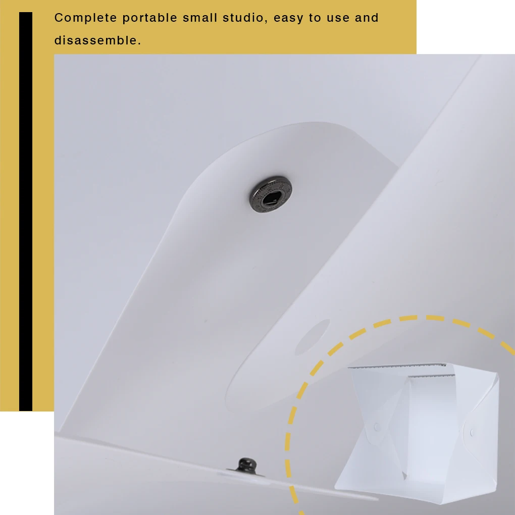 Portable Folding Lightbox Photography LED Light Room Photo Studio Light Tent Soft Box Backdrops Photobox for DSLR Camera