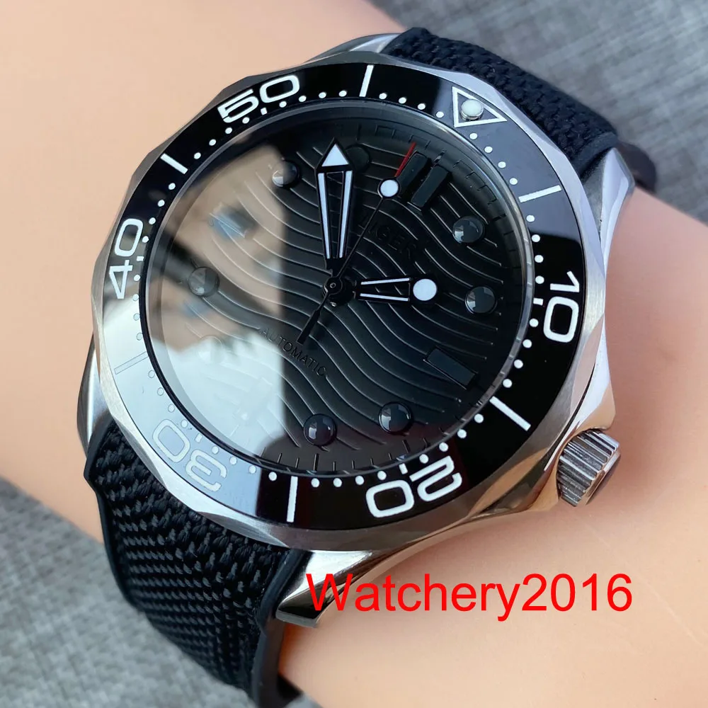 New Bliger 41mm Black Dial Sapphire Crystal Stainless Steel case Luminous hands NH35 Miyota 8215 Mingzhu Automatic Men's Watch