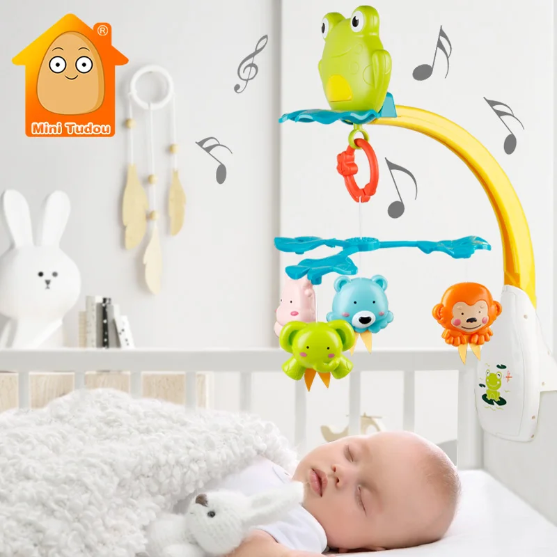 

Baby Crib Mobile Rattles Cartoon Projector Rotation Toddler Carousel Bed Bell Newborn Musical Toys For 0 12 Months Infant Gift