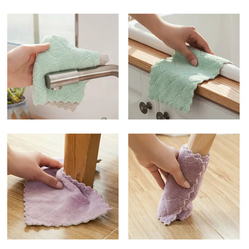 MELTSETM-Toalla de microfibra de 8 piezas, paños de limpieza absorbentes para cocina, toalla antiadherente para platos de aceite, trapos,