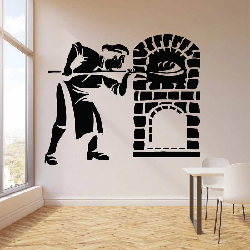 Bakery Wall Sticker Bakeshop Vinyl Decal Kitchen Bakehouse Decoration Oven Stickers Baking Bread Cake Pie Decor  Creative