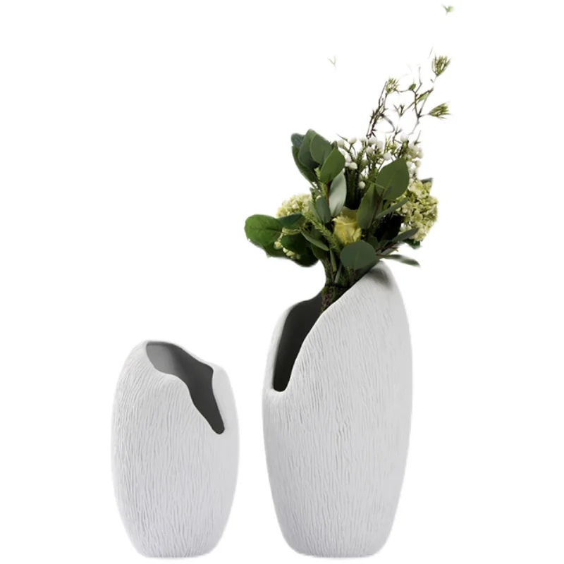 

Simplicity Ceramic Vase Art Irregular Living Room Flower Arrangement Western Restaurant Desktop Flower Vase Home Decoration