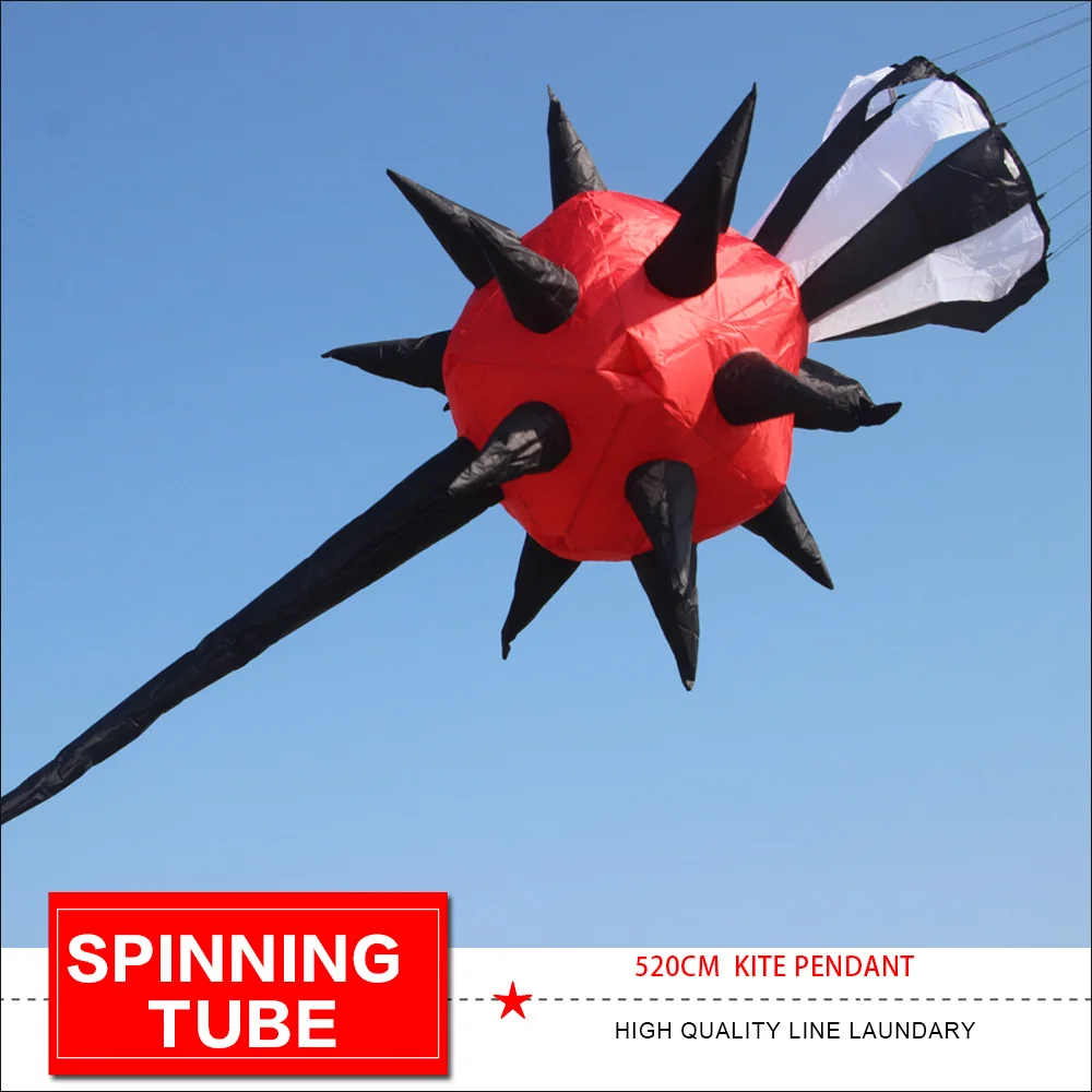 

HFLY Новое поступление, мягкий надувной вращающийся воздушный змей, трубка 5,2 м, воздушный змей, ветроуказатели, подвеска, линия стирки