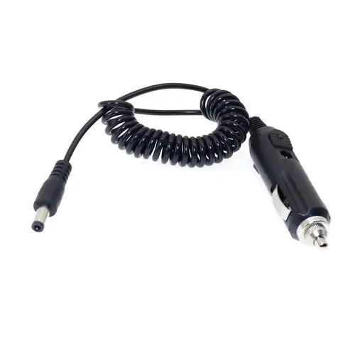 Imagen 2 del producto Cable retráctil Universal para cargador de encendedor de cigarrillos de coche DC12V 2A con fusible, adaptador de corriente enchufe CC Cable de 5,5x2,1mm con resorte