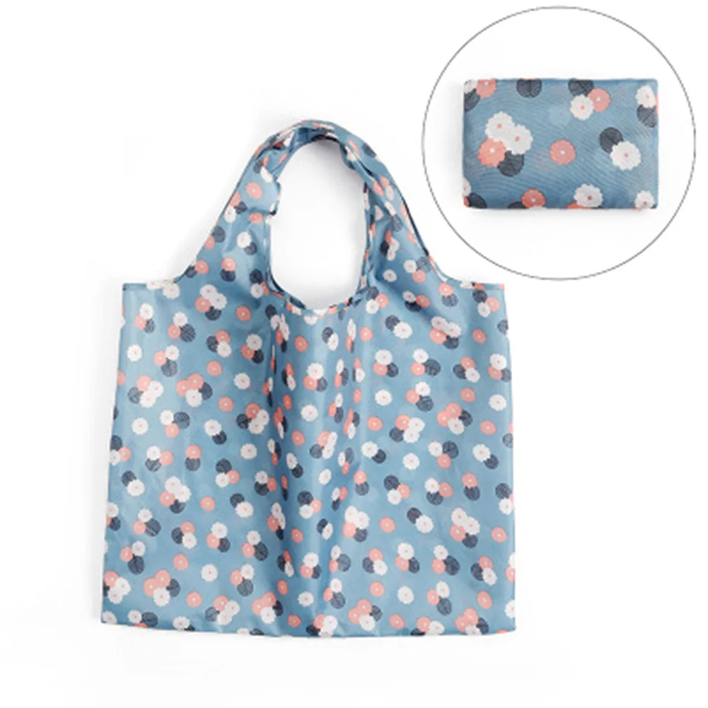 Bolso de compras plegable de tela Oxford para mujer, organizador reutilizable con estampado verde, bolsas portátiles, gran oferta