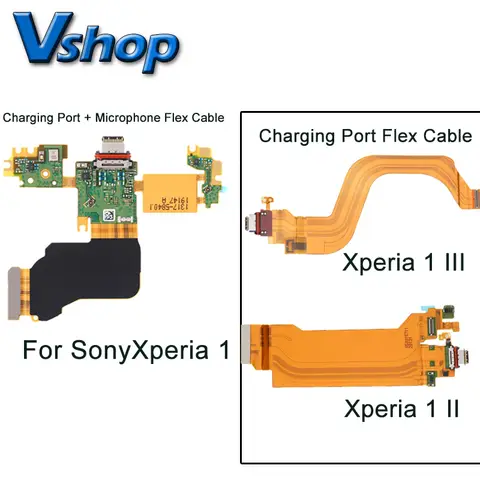 For Sony Xperia 1 Charging Port Flex Cable Mobile Phone Replacement Parts for Xperia 1 II/Xperia 1 III