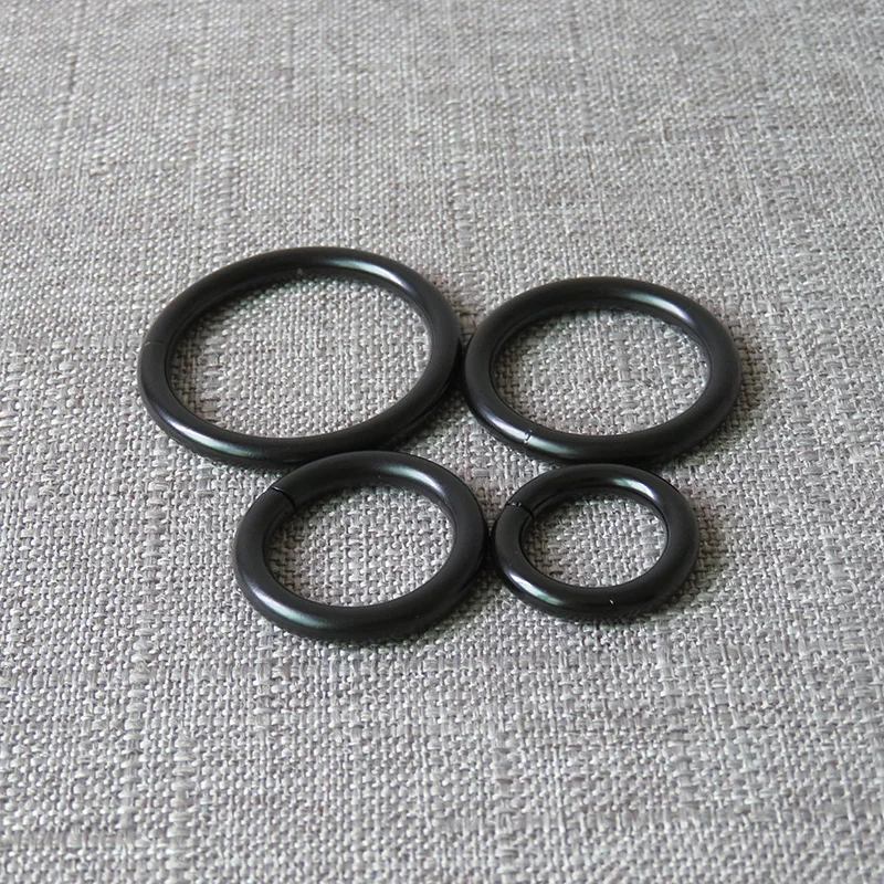 black metal O ring circle ring belt buckle for bag dog pet collar harness luggage backpack DIY sewing garment accessory