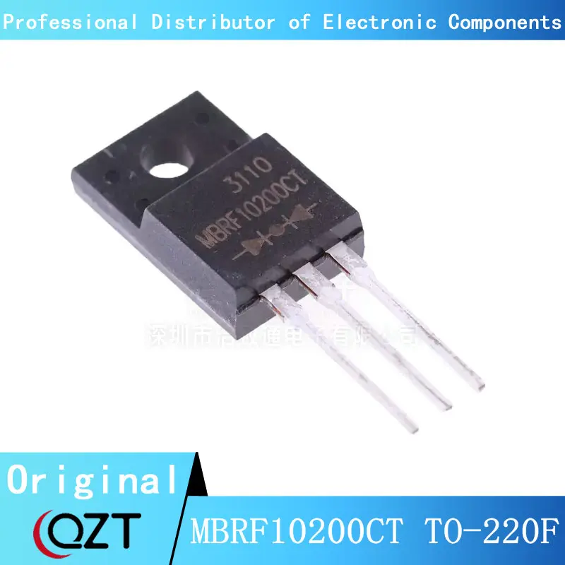 

10pcs/lot MBRF10200CT TO220F 10200CT MBRF10200 Schottky & Rectifiers 10A 200V TO-220F chip New spot