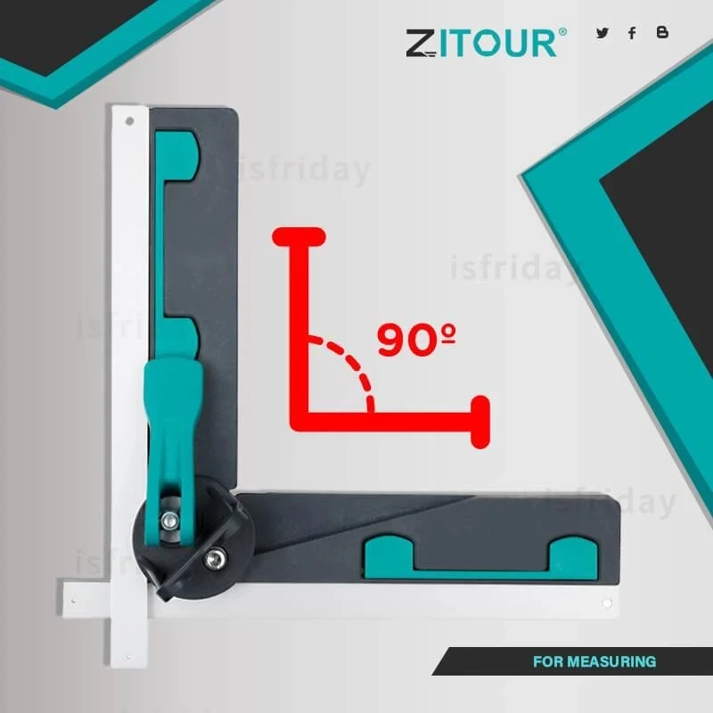 Zitour®Dokładne wskaźniki ukośne do pił ukośnych z regulowanym kątem linijka kątomierz linijka z ołówkiem inklinometr narzędzie pomiarowe