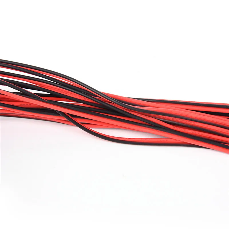 2Pin 10m Cars Motorcycle Electric Wire Cable Red/Black Connector For Led Light Durable 22AWG