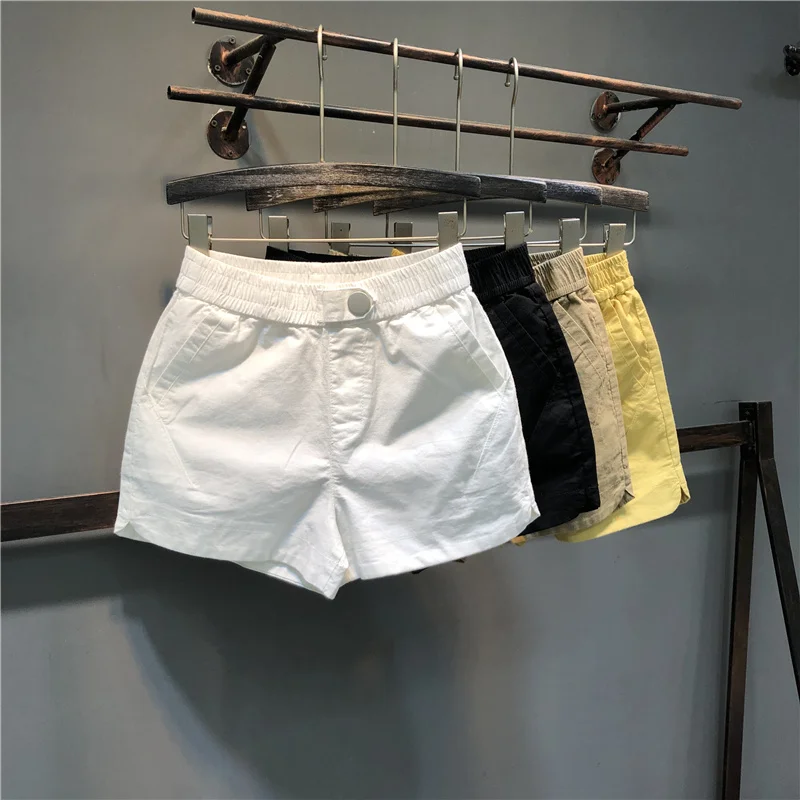 Elastic Waist Casual Shorts Women 2022 Candy Color Loose Wide Leg Summer Shorts Feminino Hotpants Female Short Trousers C8036