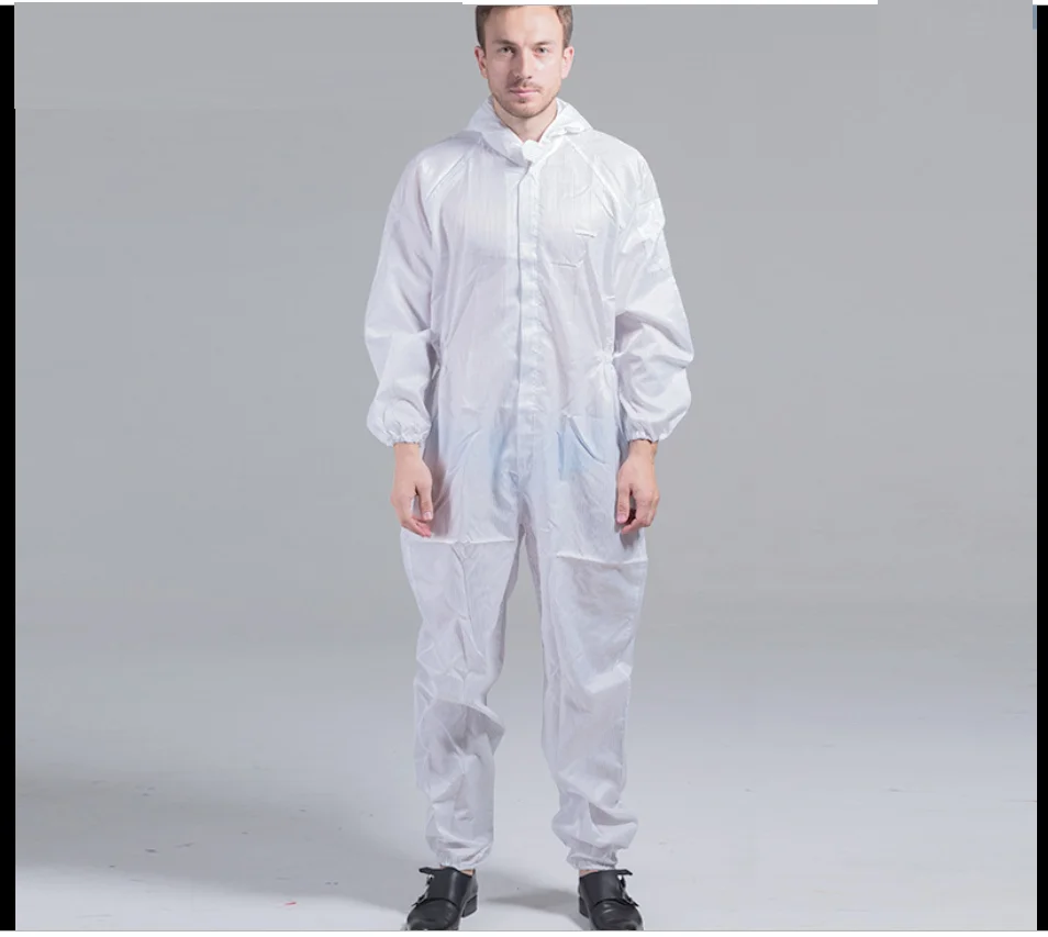 Plus Size men women anti-static overalls Thin long sleeves One-piece workwear jumpsuit Workshop blue aseptic Sterile coveralls